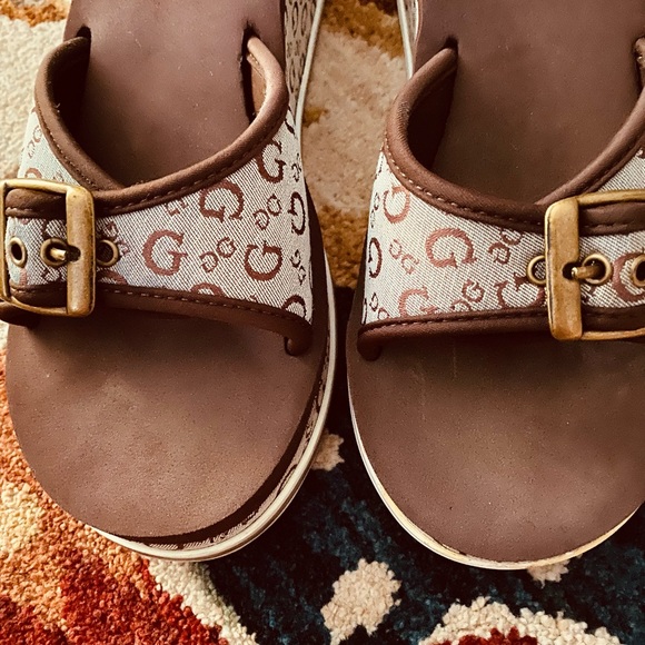 EUC - Nice Guess Sandal platforms Size 7.5 with a memory foam layer on foot bed - Picture 2 of 8